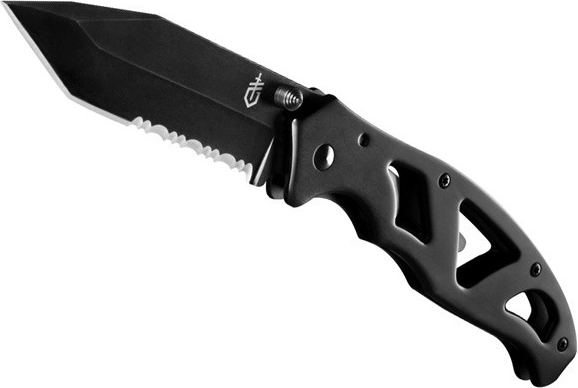 Scyzoryk Gerber Paraframe II Serrated Black, w pełni czarny