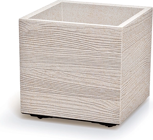 Donica Madera Square Eco Wood 38,5 cm – biała