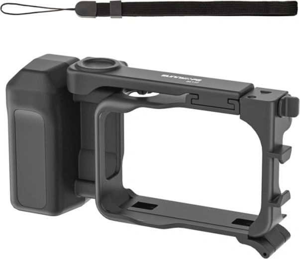 Sunnylife zestaw do vlogowania do Insta360 GO Ultra ze smyczą na szyję i stopką cold shoe (czarny)