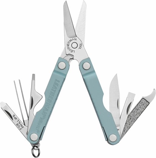 Leatherman Micra Arctic – kompaktowe narzędzie wielofunkcyjne 10w1, stal nierdzewna, niebieskoszary