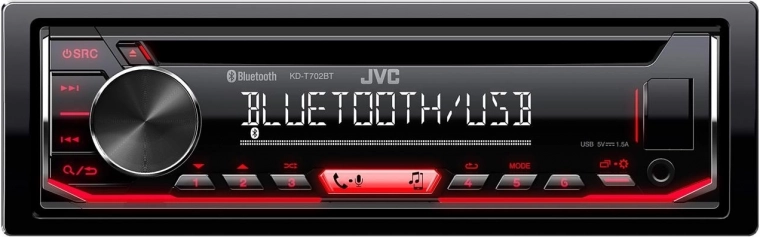 Radio samochodowe Bluetooth z technologią JVC K2 i Streaming DJ