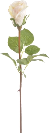 Sztuczna róża biała 51 cm