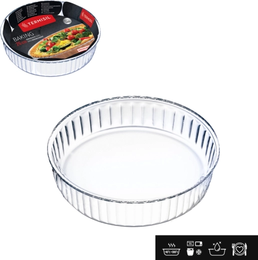 Szklana żaroodporna forma do pieczenia 26 cm TERMISIL