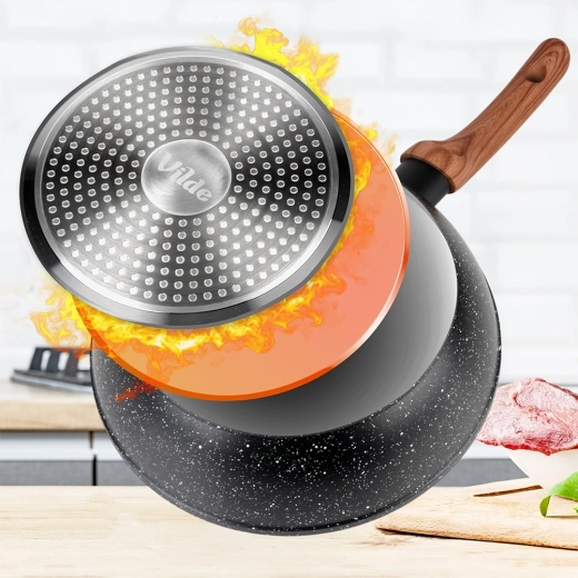 Nieprzywierająca granitowa powłoka do gotowania z minimalną ilością tłuszczu