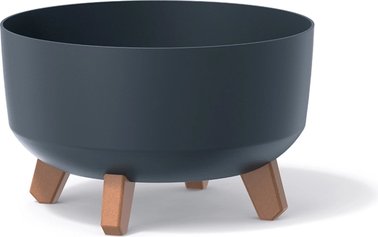 Doniczka na nóżkach Gracia Low 28,5 cm – antracyt