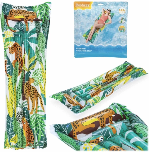 Bestway dmuchany materac plażowy z motywem dżungli 183 × 69 cm - 1 sztuka