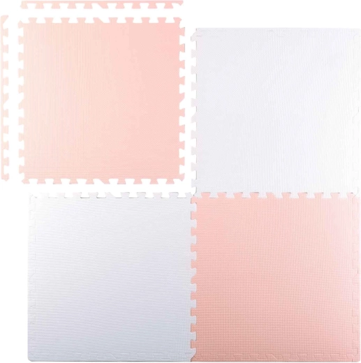 Ricokids piankowa mata puzzle 60 × 60 cm, 4 szt. (brzoskwiniowo-biała)