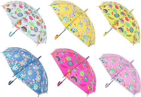 Parasol automatyczny z sowami