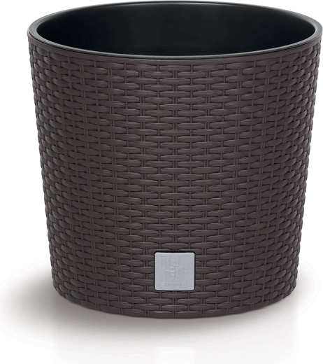 Doniczka z wewnętrzną wkładką Rato Round 30 cm umbra