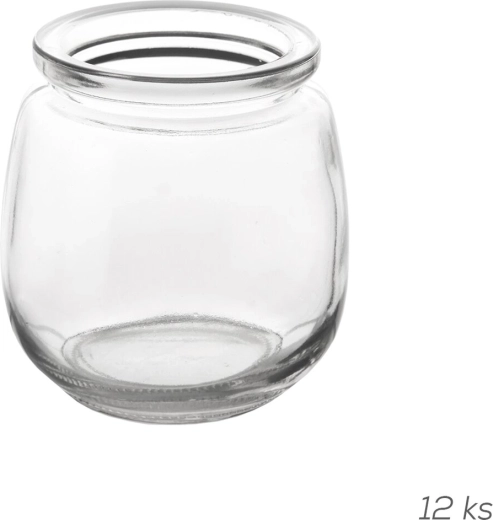 Szklany słoiczek na jogurt i desery 300 ml, zestaw 12 szt.