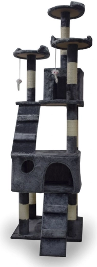 Sizalowe słupki i zawieszane zabawki