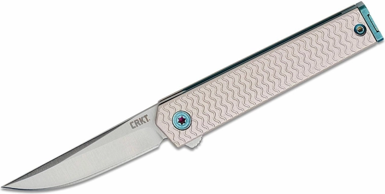 CRKT CEO Microflipper składany nóż kieszonkowy Drop Point 6 cm, aluminium