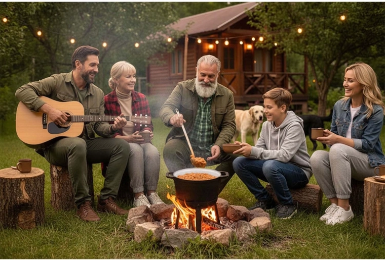 Stabilne gotowanie nad otwartym ogniem