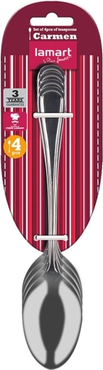 Zestaw 4 łyżeczek do herbaty