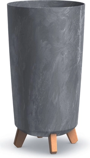 Doniczka Gracia Tubus Slim efekt betonu 19,5 cm marengo