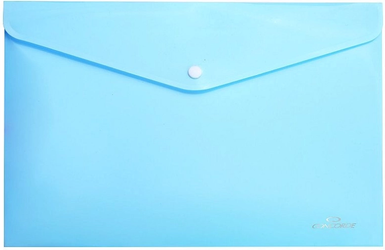 Teczki na dokumenty z zatrzaskiem A4, pastelowy niebieski