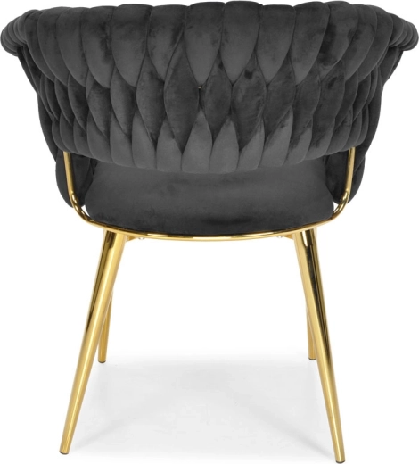 Złote metalowe nogi i stabilna konstrukcja