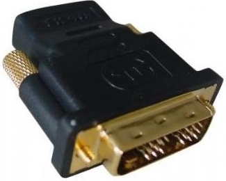Adapter HDMI (gniazdo) na DVI (wtyk) ze złoconymi stykami