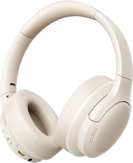 Baseus Bass BH1 Lite bezprzewodowe nauszne słuchawki Bluetooth 6.0 beżowe