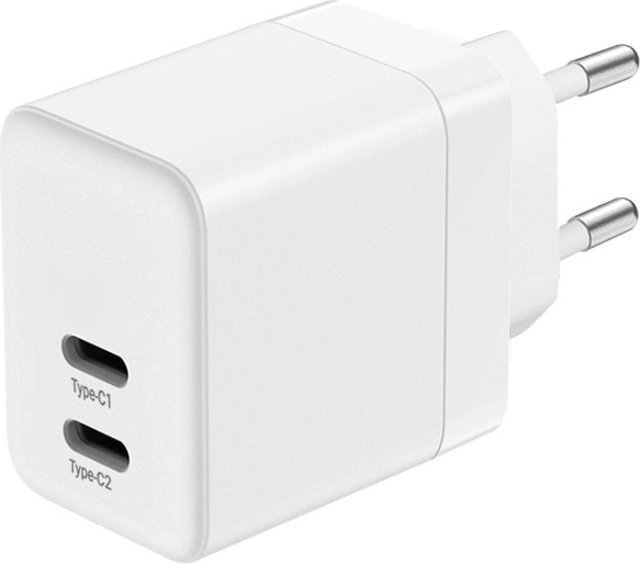Dwa porty USB‑C z inteligentnym rozdziałem mocy