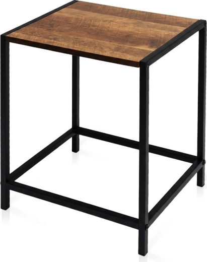 Metalowy stolik odkładczy z blatem MDF 32,5 × 28 × 37,5 cm