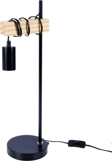 Industrialny design z drewnianym akcentem