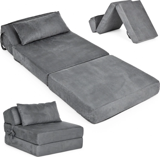 Rozkładany fotel piankowy i materac 2 w 1 ModernHome 190 × 70 cm