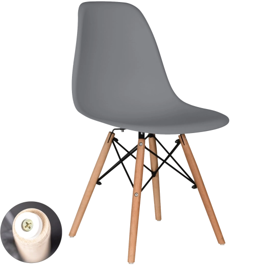 Naturalne bukowe nogi i metalowe wzmocnienie