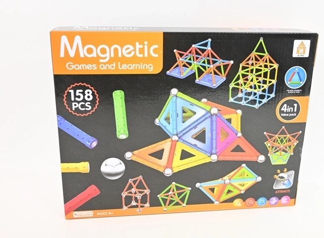 Magnetyczne klocki konstrukcyjne 158 elementów