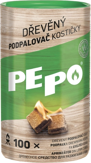 Drewniane kostki do rozpalania PE-PO, 100 szt.