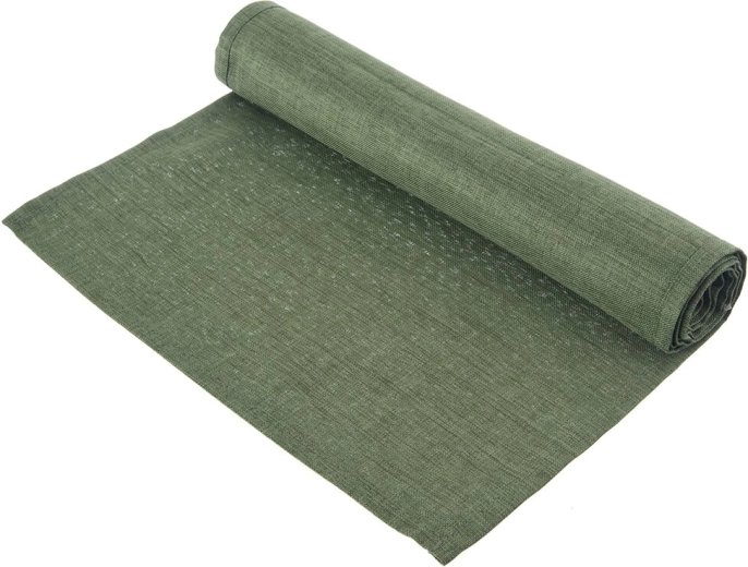 Zielony bieżnik stołowy z poliestru 160 × 30 cm