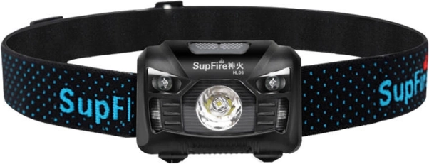 Latarka czołowa SUPERFIRE HL06, 500 lm, ładowanie USB