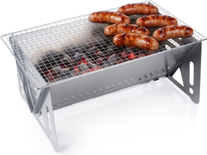 Składany grill węglowy ze stali nierdzewnej Vilde 40 × 24 cm