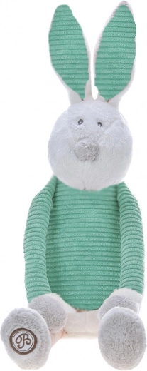 Pluszowy króliczek Enzo, beżowo-miętowy, 20 cm