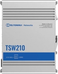 Przemysłowy przełącznik ethernetowy Teltonika TSW210 2x SFP 8x GbE montaż na szynie DIN