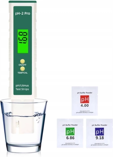 Cyfrowy miernik pH RENEW FORCE z podświetlanym wyświetlaczem LCD i zestawem kalibracyjnym