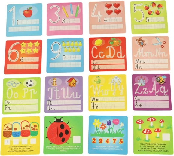 alexander pisanie i ścieranie – karty edukacyjne 5+