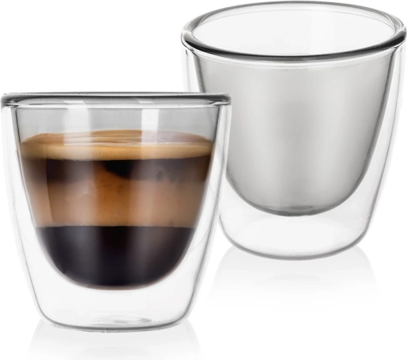 Szklanki termiczne z podwójną ścianką do espresso Double 90 ml, 2 szt.