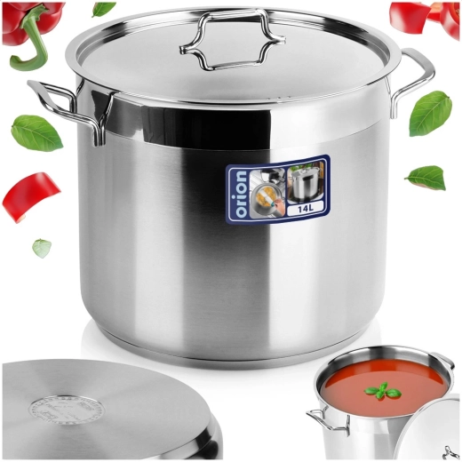 Duża pojemność 14 l z praktyczną pokrywką