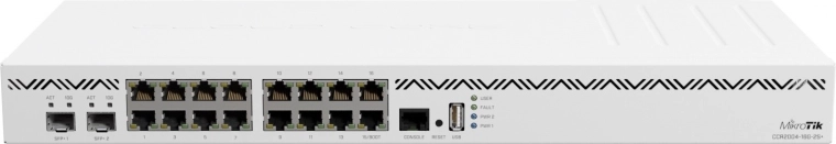Router MikroTik CCR2004–16G–2S+ z 16× Gigabit i 2× 10GbE SFP+