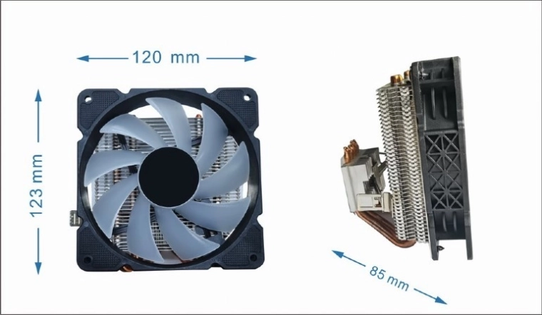 Gembird Huracan chłodzenie procesora 120 mm 100 W ARGB PWM