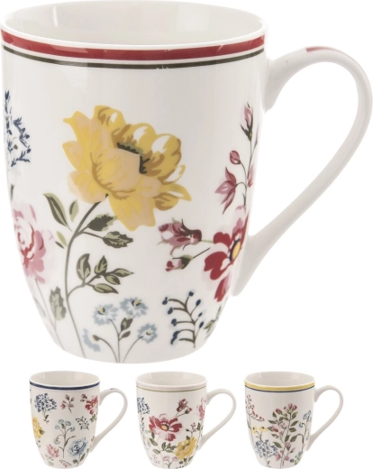 Porcelanowy kubek kwiat 350 ml – mix dekorów