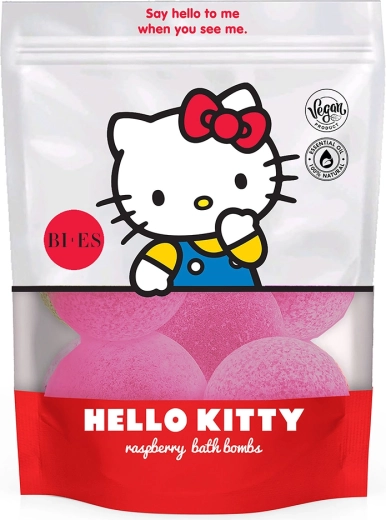 Hello Kitty musujące bomby do kąpieli malinowe 6×55 g