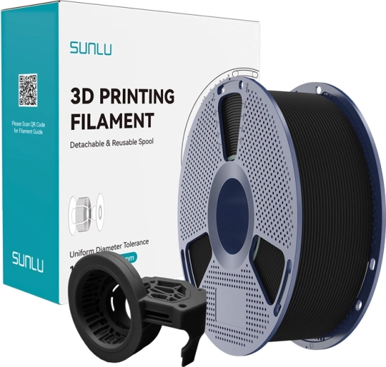 Szybki matowy filament Sunlu PETG – czarny