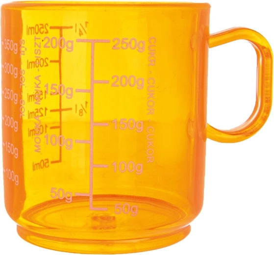 Plastowa miarka kuchenna 250 ml pomarańczowa
