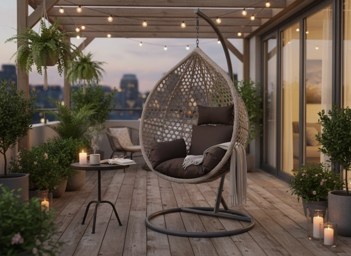 Stabilny metalowy stojak do delikatnego kołysania