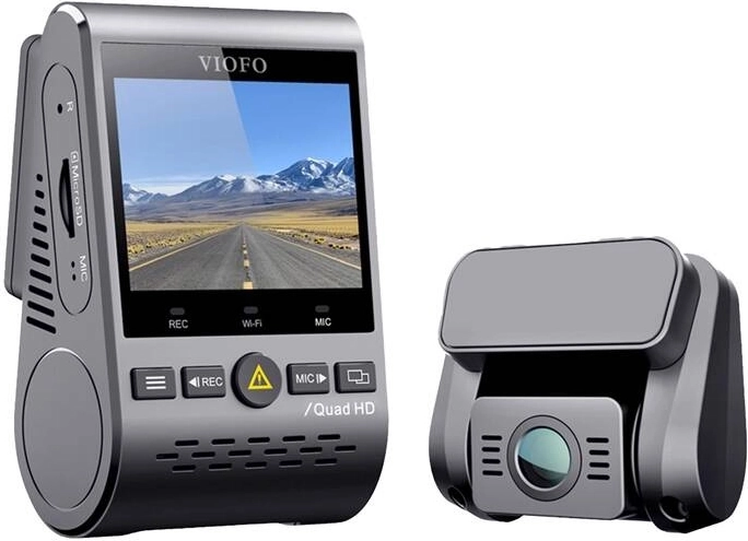 VIOFO podwójna kamera samochodowa 2K + Full HD z Wi‑Fi i GPS