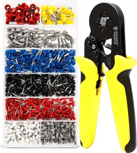 Zaciskarka do tulejek Renew Force z 1800 tulejkami w organizerze