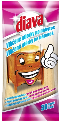 Diava nawilżane chusteczki do mebli 30 szt.