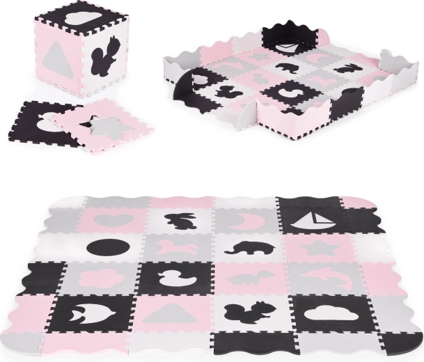 Piankowa mata do zabawy z płotkiem puzzle 36 szt. ECOTOYS